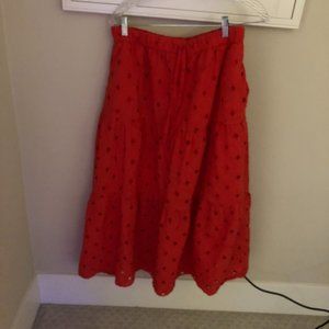 Long orange skirt size medium